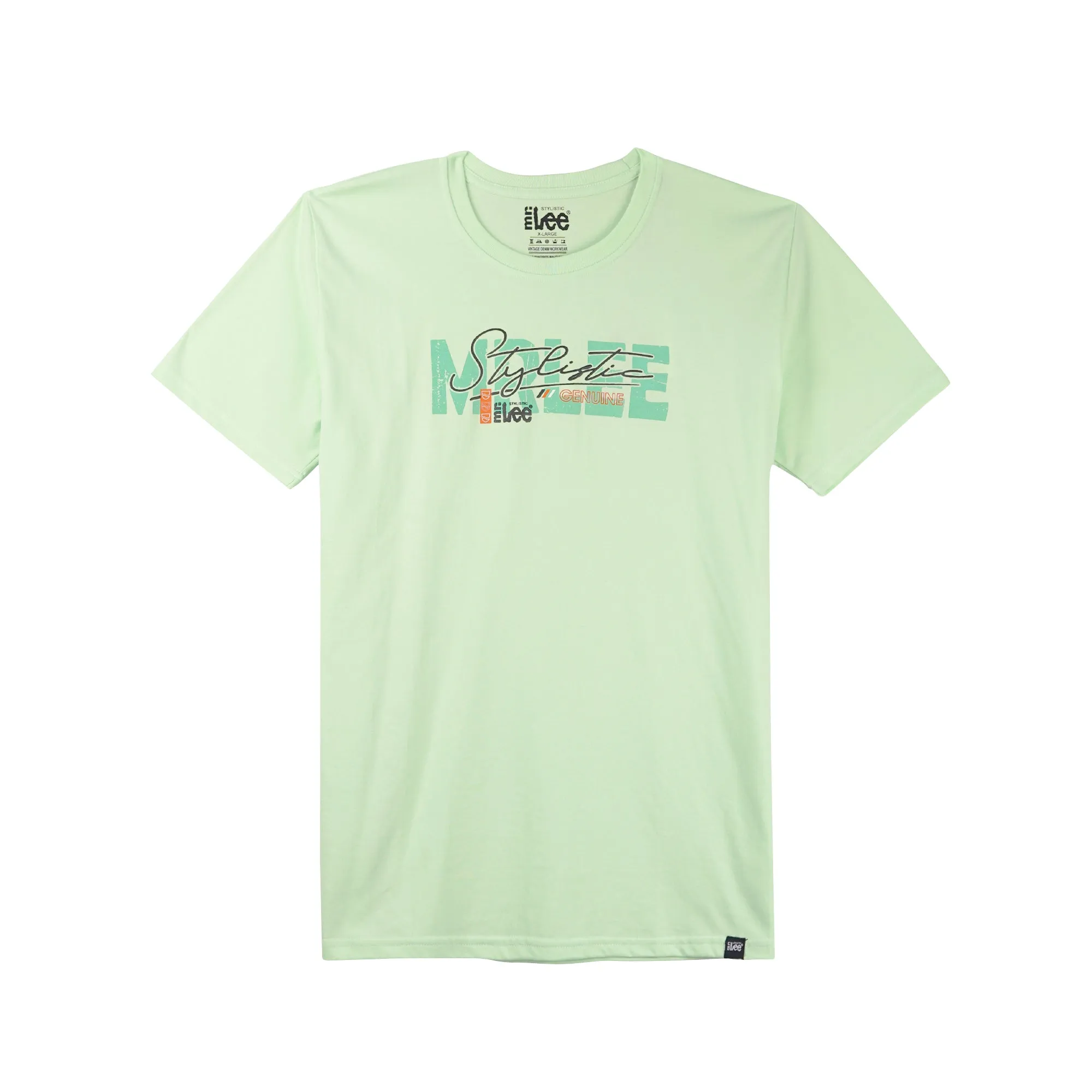 Stylistic Mr. Lee Men's Basic Tees Semi body Fit 138440-U (Moon Green)