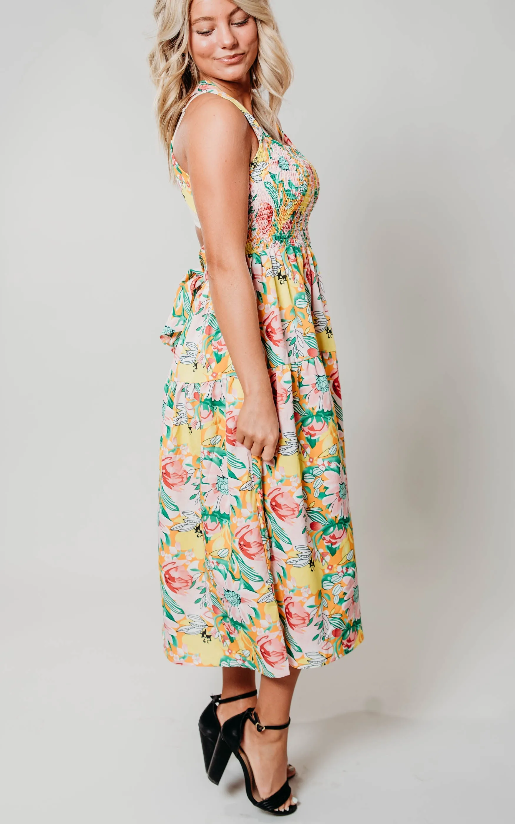 Summer Floral Yellow Dress - Final Sale*