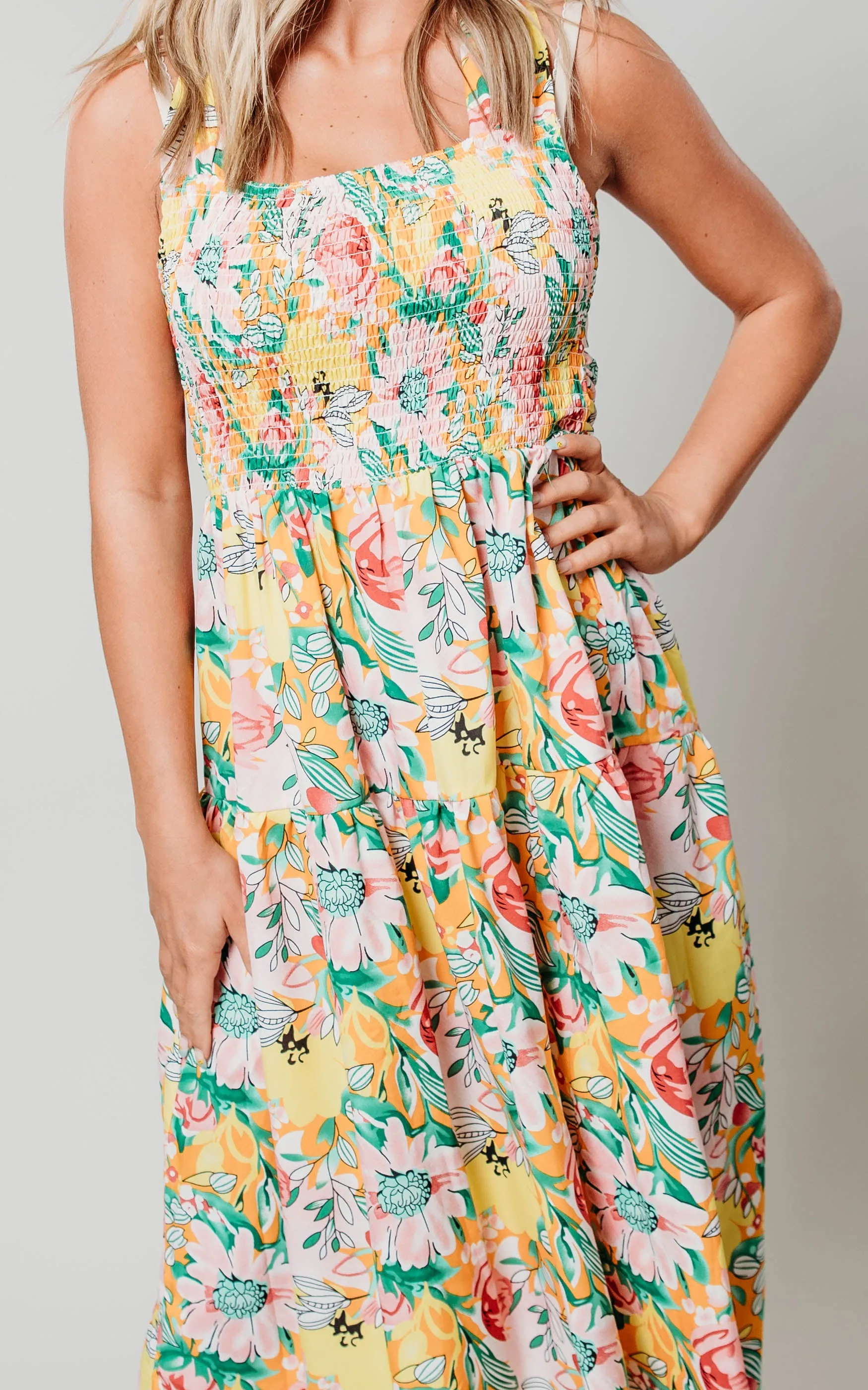Summer Floral Yellow Dress - Final Sale*