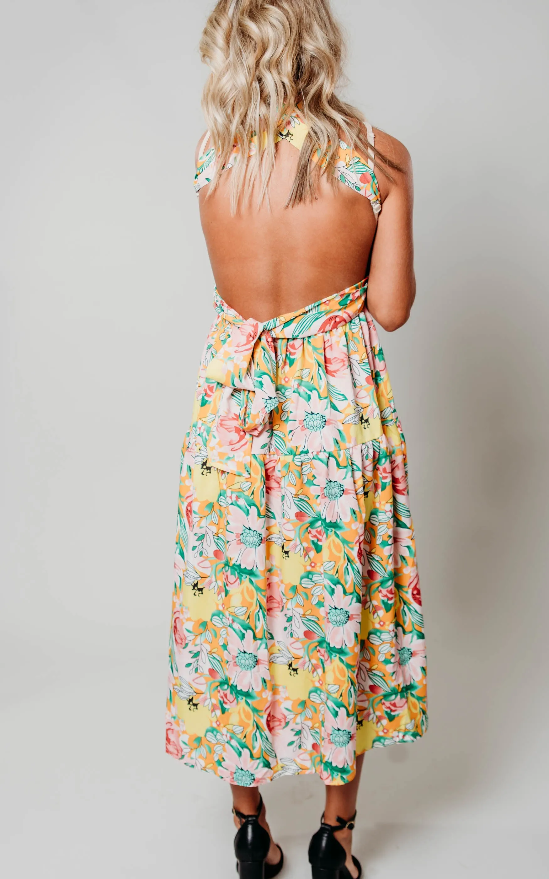 Summer Floral Yellow Dress - Final Sale*
