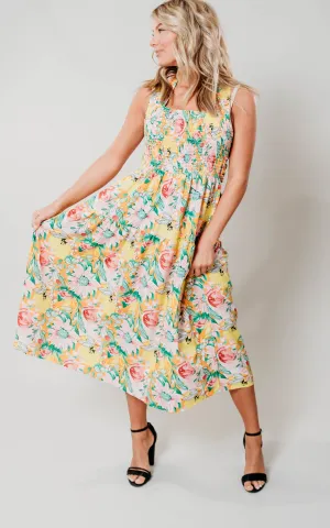 Summer Floral Yellow Dress - Final Sale*
