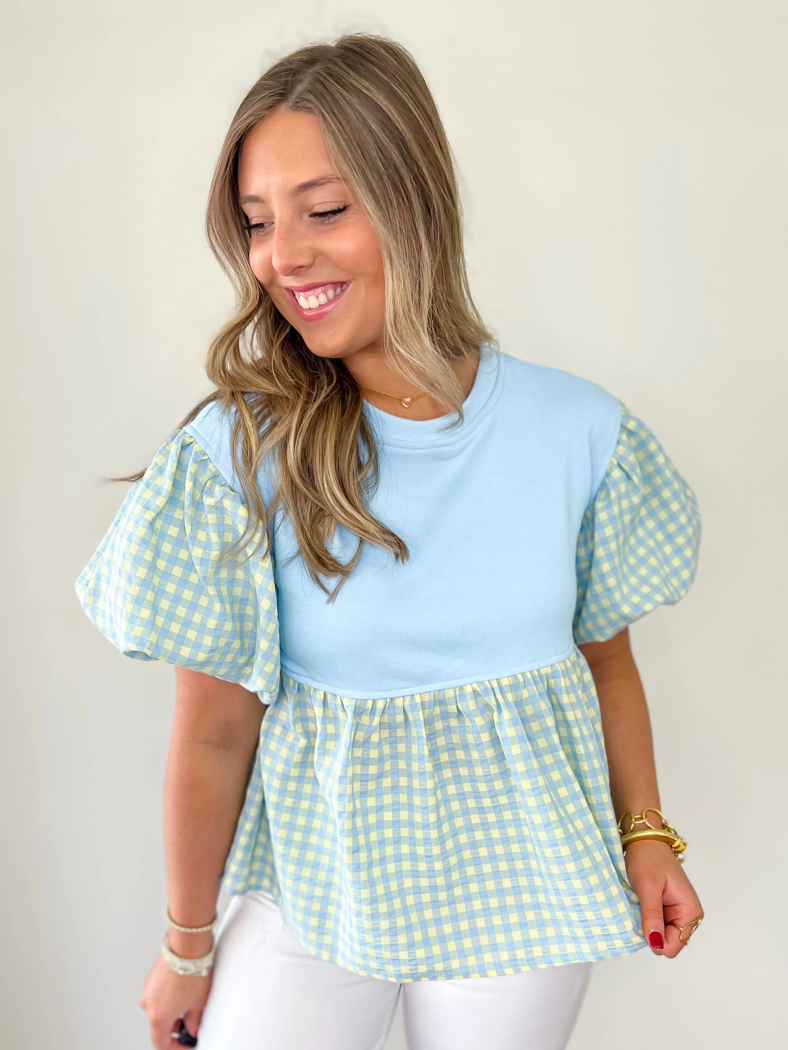 Sweetly Checked Top