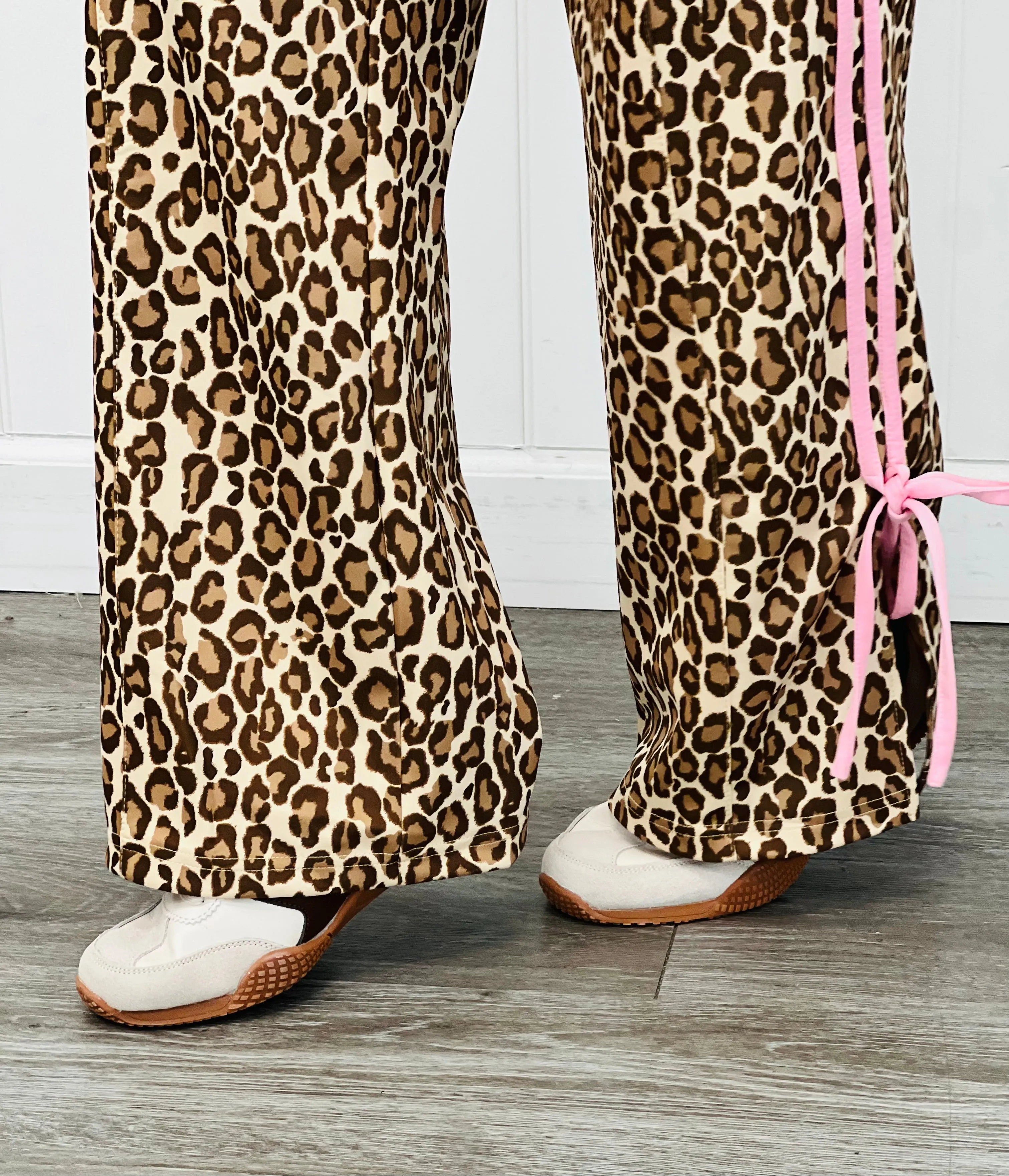Taupe Leopard Bow Pants (Reg.)