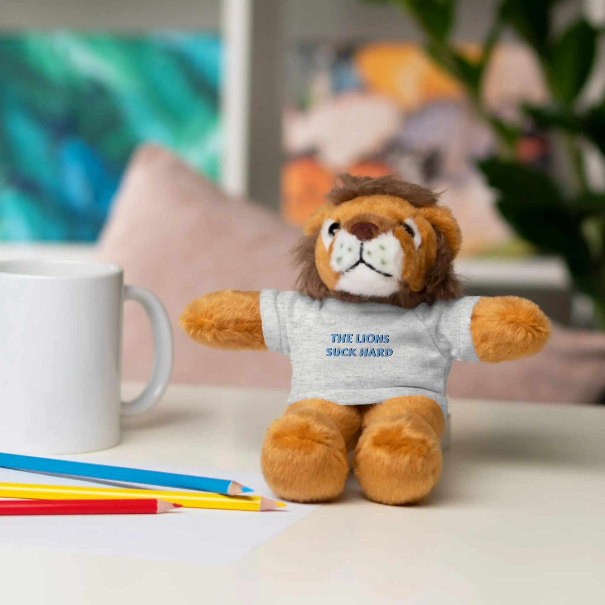 The Lions Suck Hard Stuffed Animals with Tee
