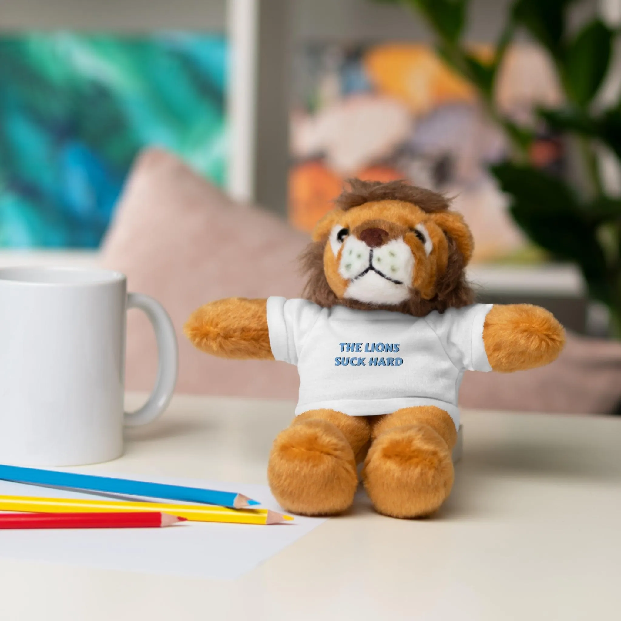 The Lions Suck Hard Stuffed Animals with Tee
