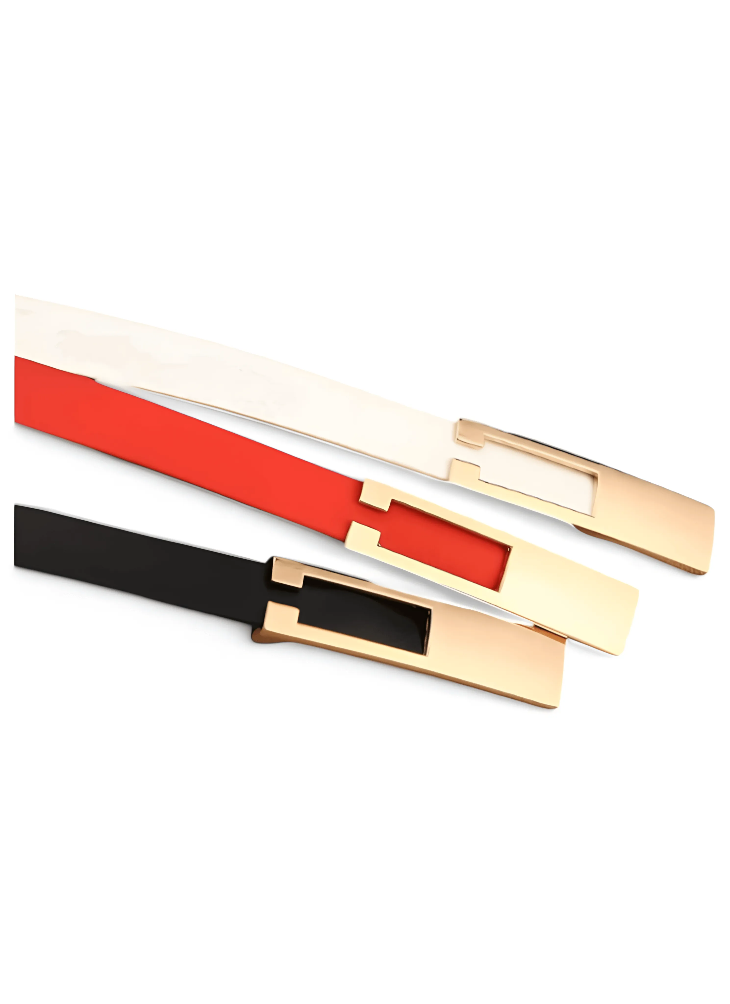 Timeless Chic: Vintage PU Leather Waist Belt with Gold Metal Buckle