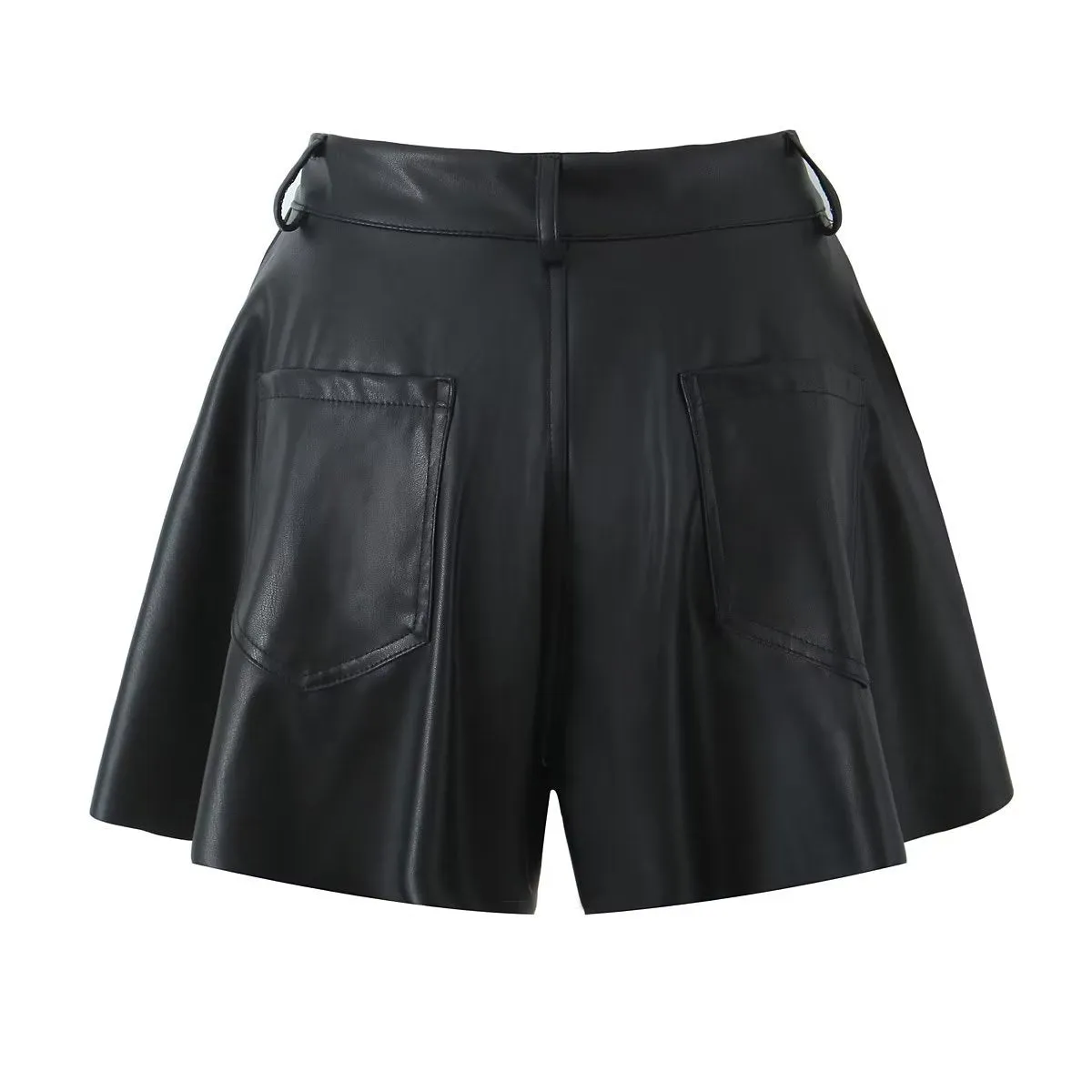 Trendy Faux Leather High Rise Skort – Autumn Winter Essential