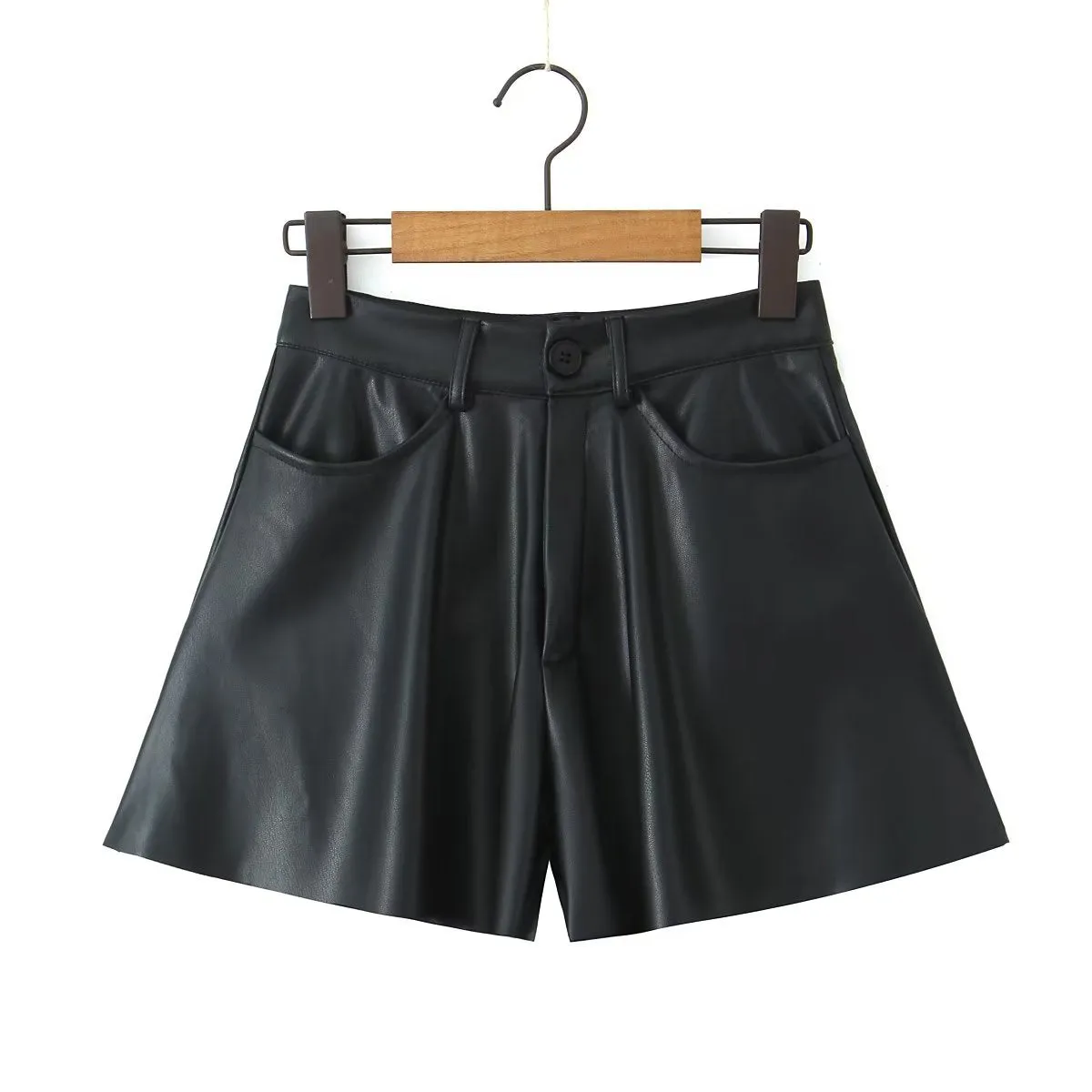 Trendy Faux Leather High Rise Skort – Autumn Winter Essential