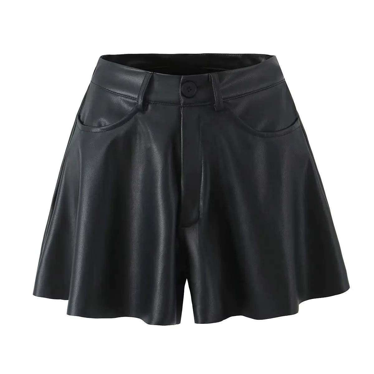 Trendy Faux Leather High Rise Skort – Autumn Winter Essential