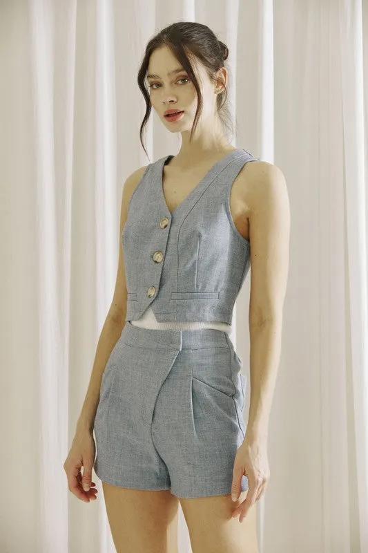 Urban Heathered Vest Blue