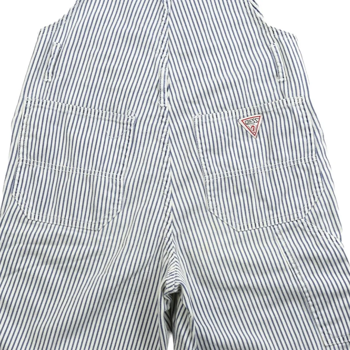 Vintage Guess Pin Striped Denim Overall Shorts