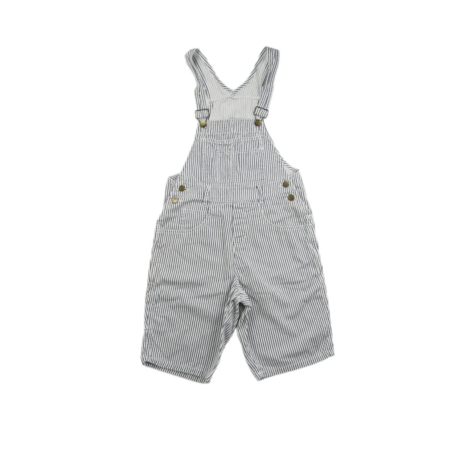 Vintage Guess Pin Striped Denim Overall Shorts