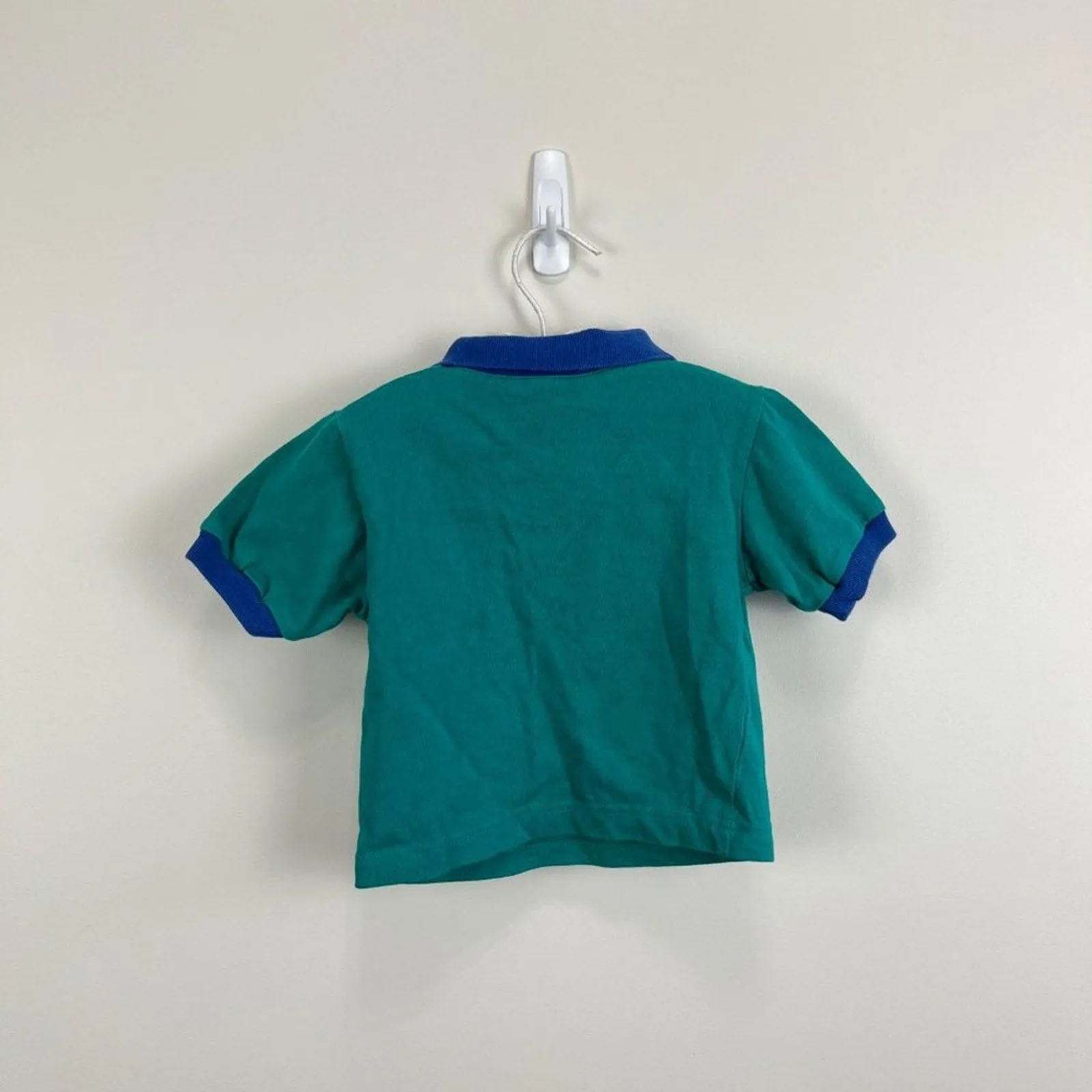 Vintage Jet Set Teal Green Polo Shirt 24 Months