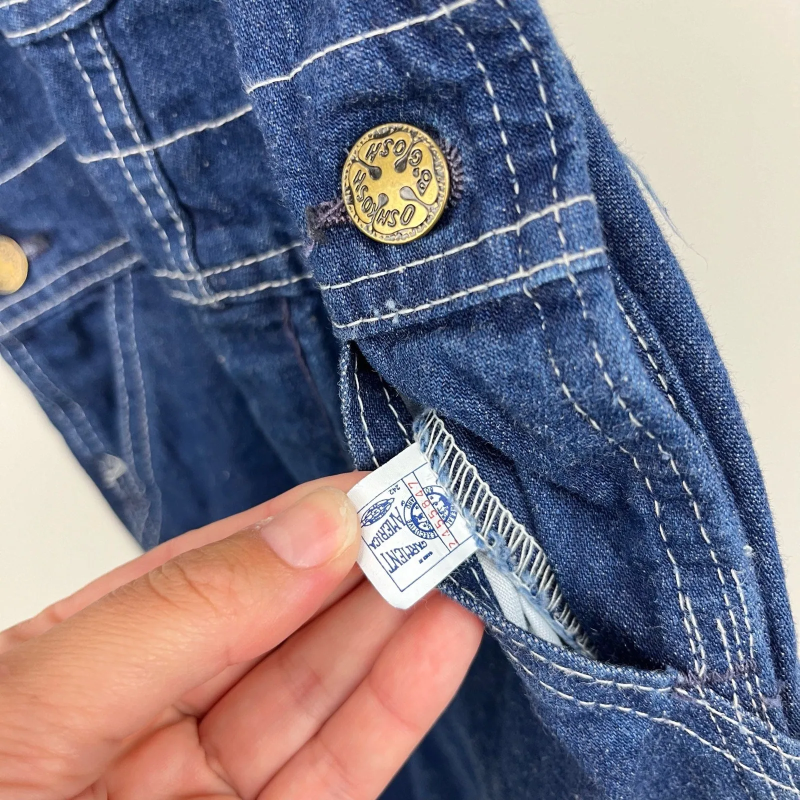 Vintage OshKosh B'gosh Blue Jean Overalls USA