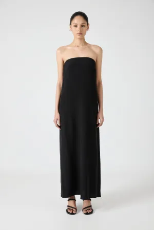 WANDERER STRAPLESS DRESS | BLACK