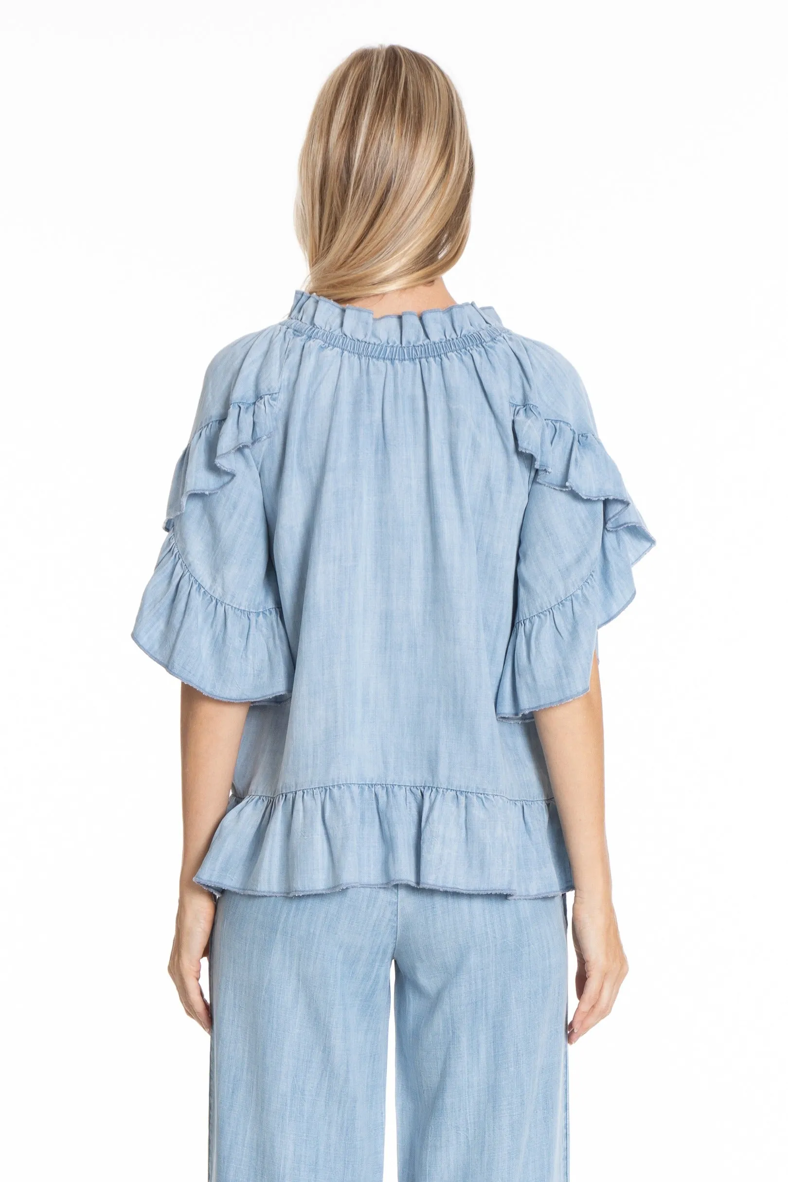 Wear 2-Ways Flounce Sleeve Top