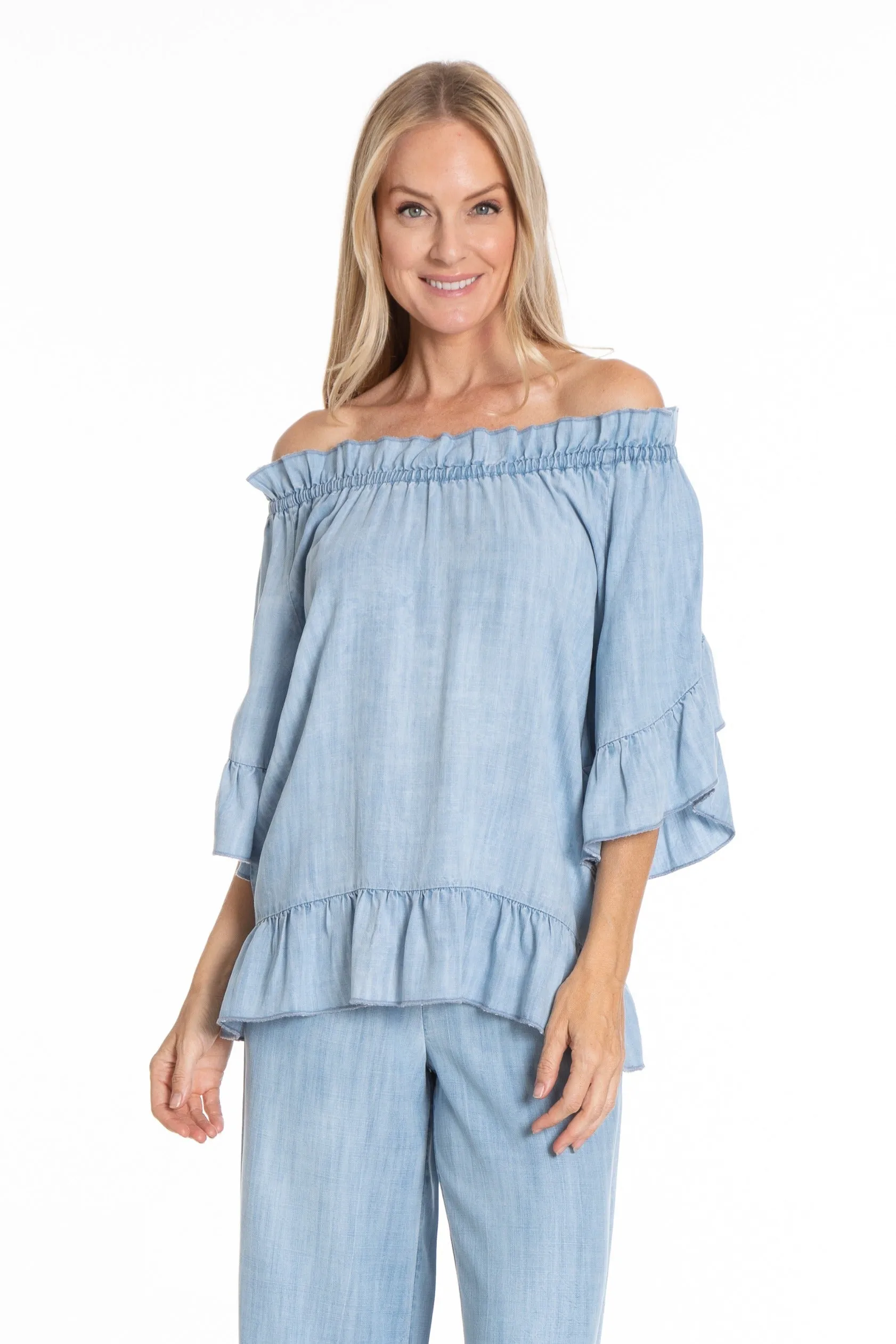 Wear 2-Ways Flounce Sleeve Top
