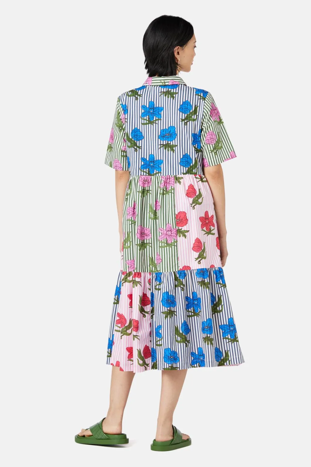 Woodblock Floral Dress