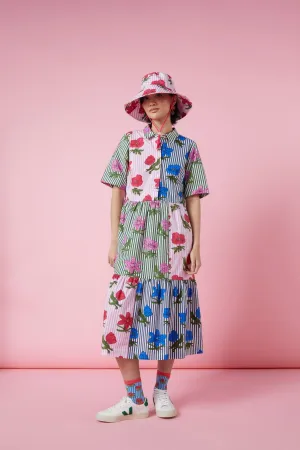 Woodblock Floral Dress