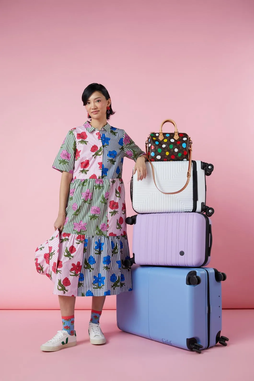 Woodblock Floral Dress
