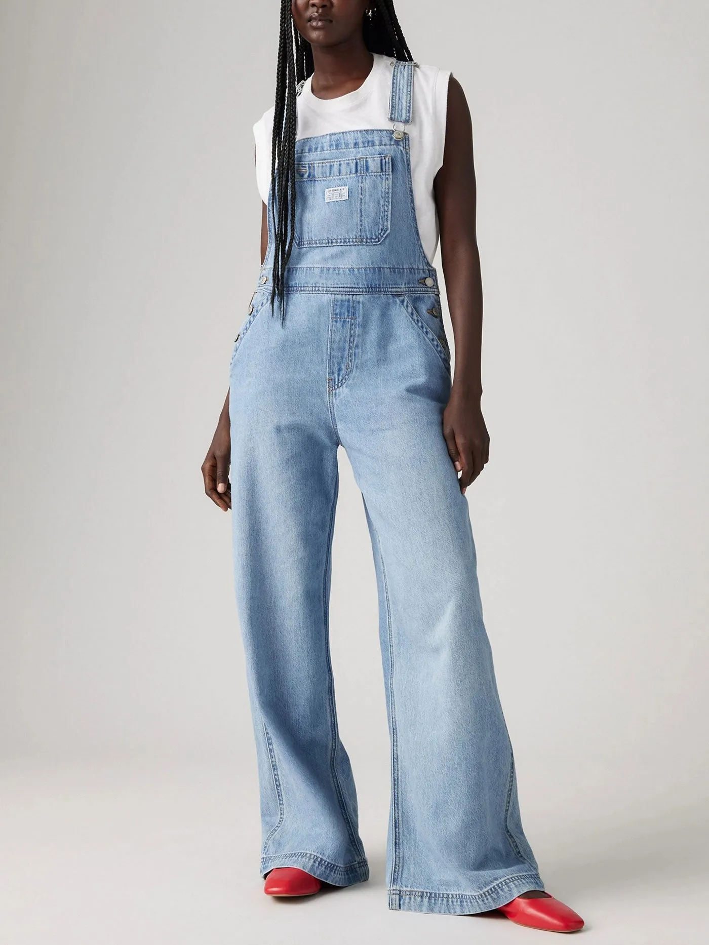 XL Overall Invested Indigo Jeans