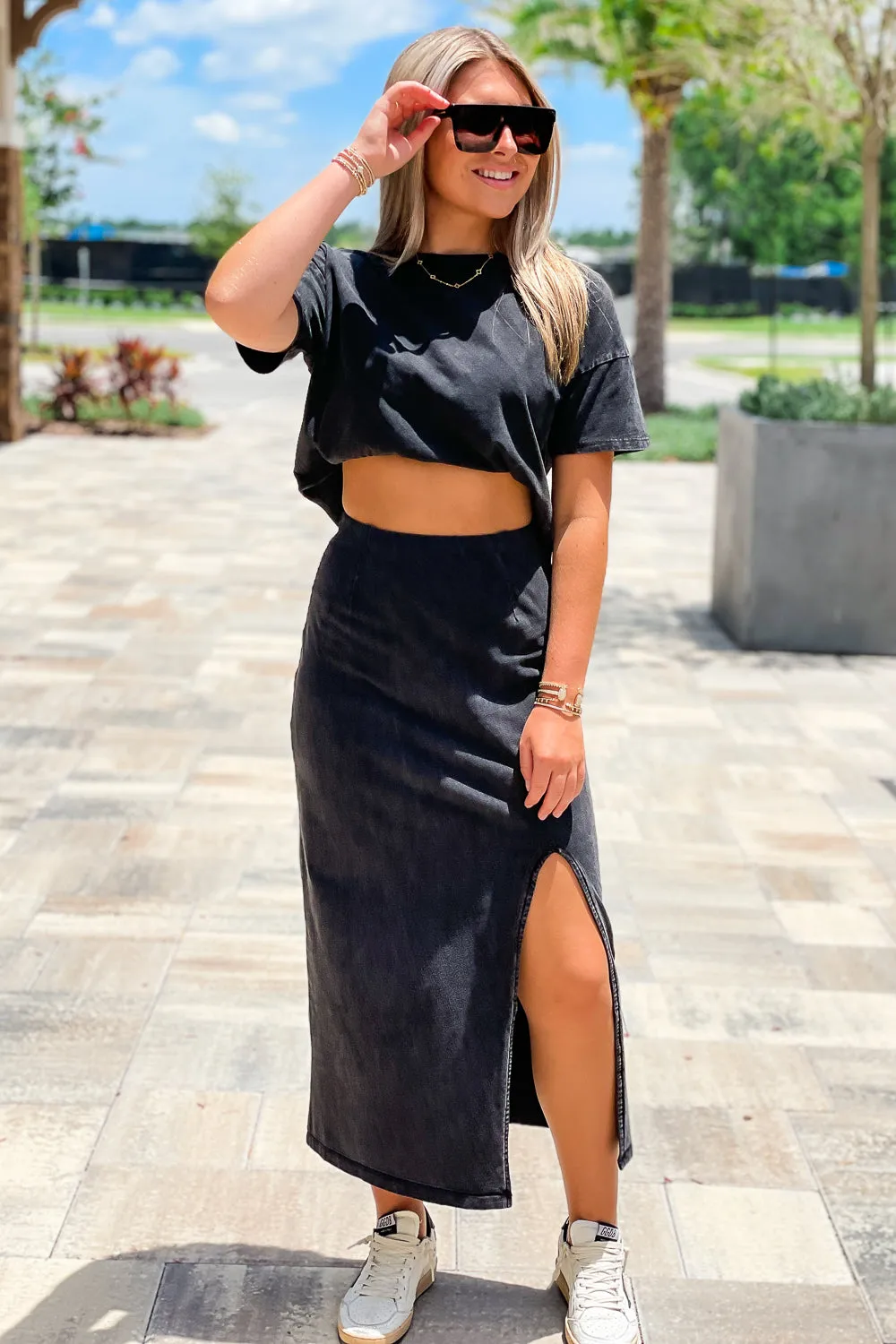 Z Supply: Shilo Knit Skirt - Black